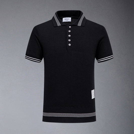 Thom Browne Waffle fabric POLO Shirt
