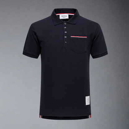 Thom Browne  Pocket Stripes POLO Shirt