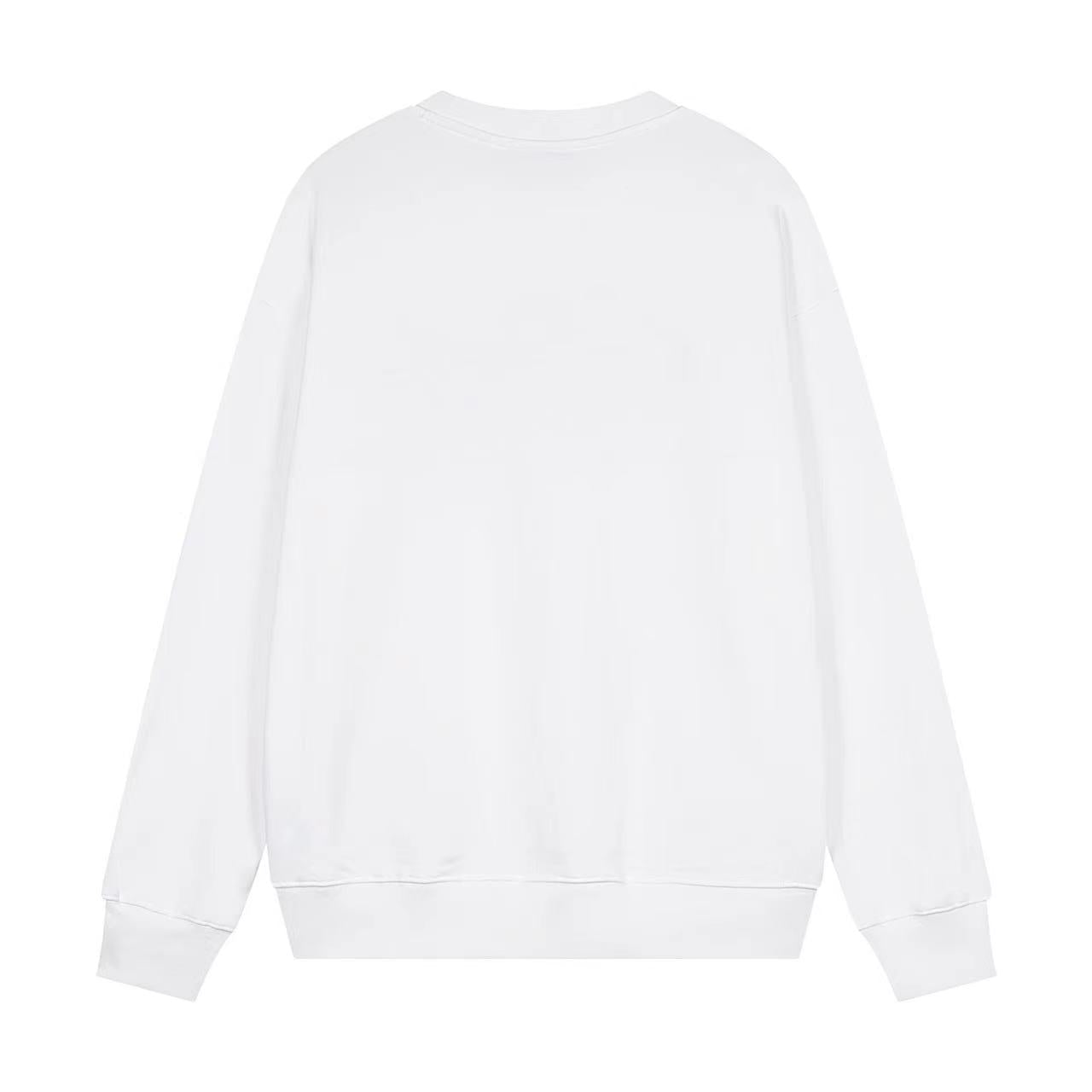 2025SS LOGO Crew Neck Hoodie | 100% Cotton | White & Black