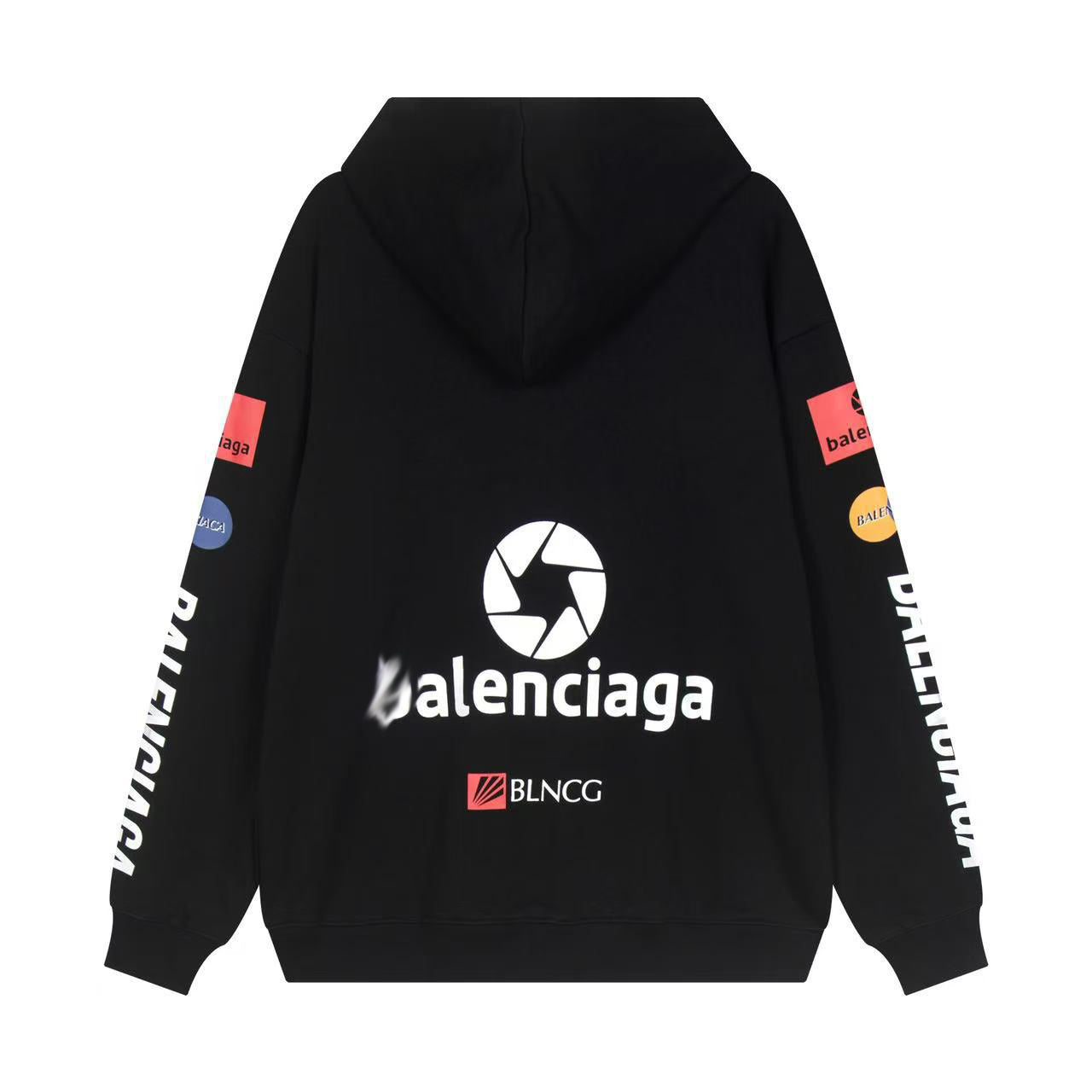 2025SS LOGO Print Gradient Hoodie – Unisex Oversized Cotton Pullover
