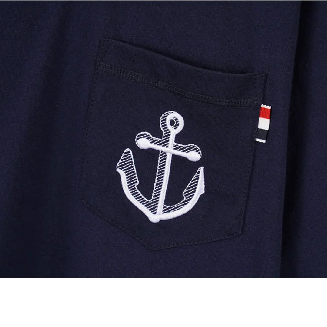 Thom Browne  Anchor Embroidery  T-shirt