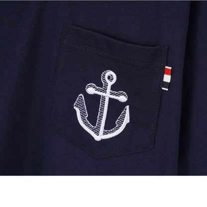 Thom Browne  Anchor Embroidery  T-shirt