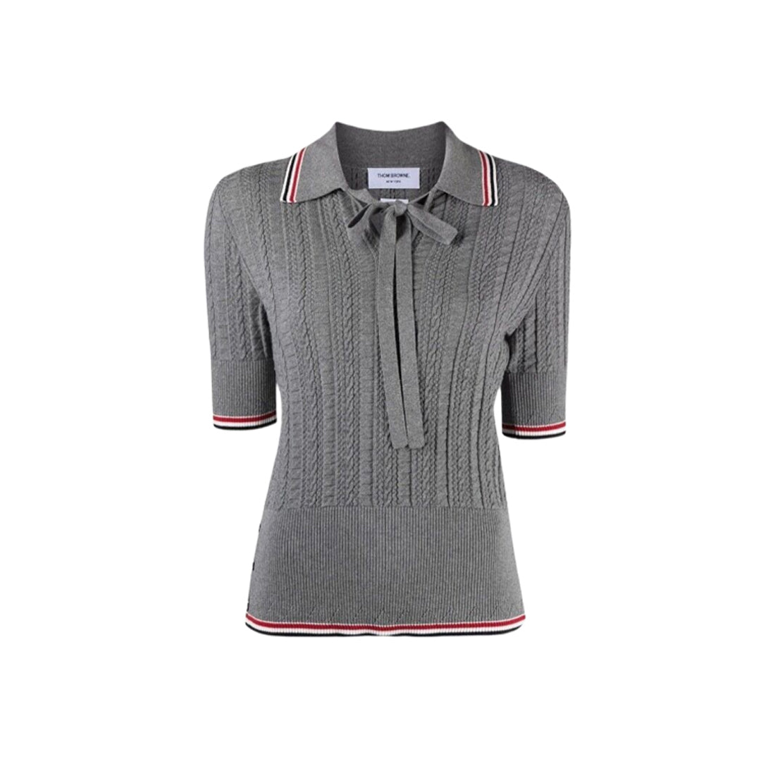 Thom Browne  Women stripe POLO shirt