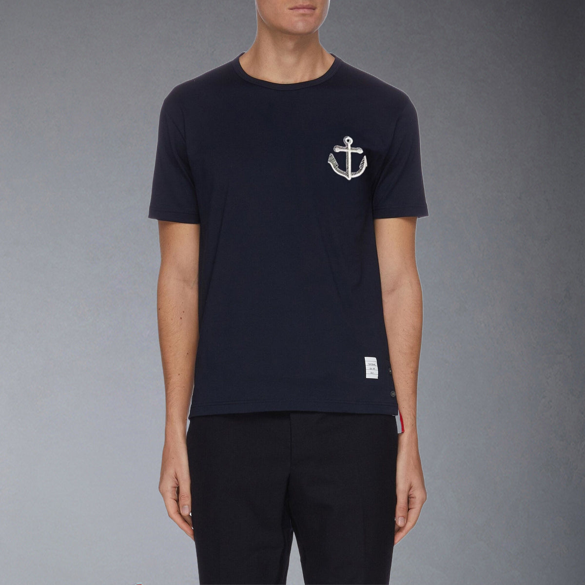 Thom Browne  Anchor Embroidery  T-shirt
