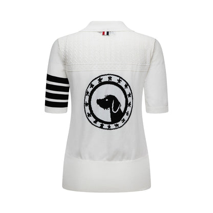Thom Browne Women Bear POLO shirt