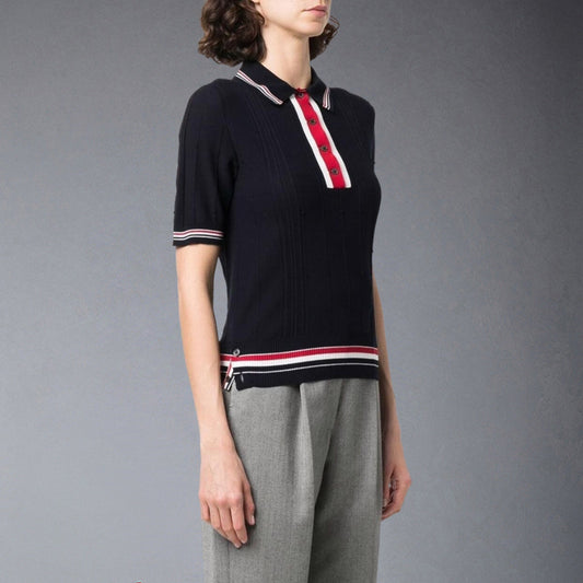 Thom Browne Women Ribbon POLO shirt