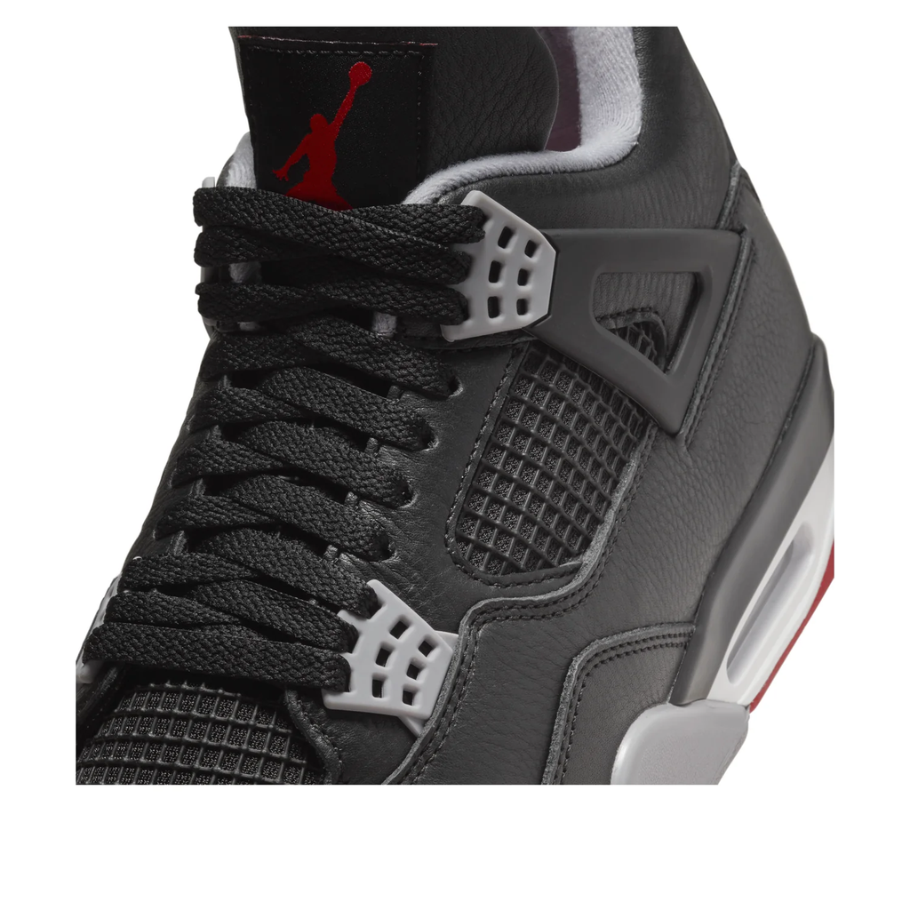Nike Air Jordan 4 Retro Black Gray & Red Sneakers