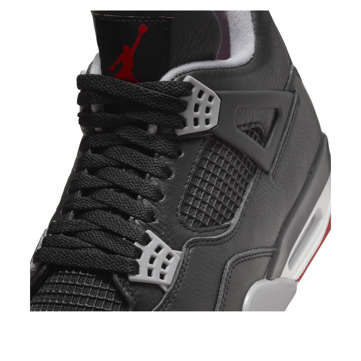 Nike Air Jordan 4 Retro Black Gray & Red Sneakers