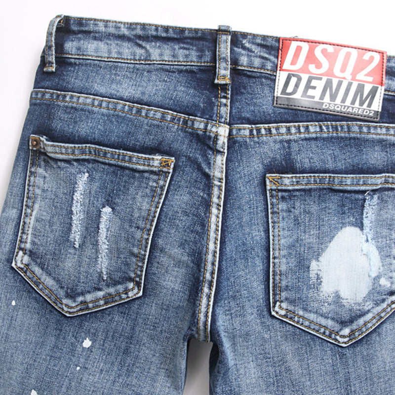 New-DSQ2 Blue Ripped Jeans