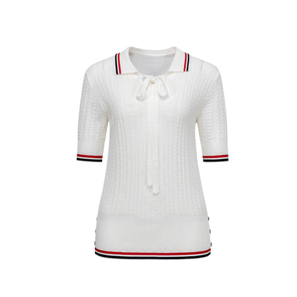 Thom Browne  Women stripe POLO shirt