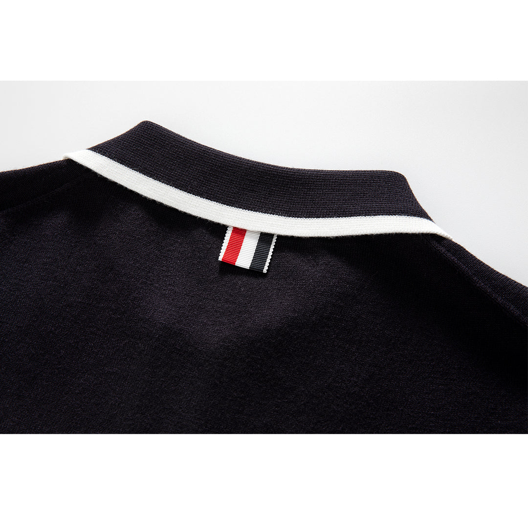 Thom Browne Contrast stripes POLO Shirt