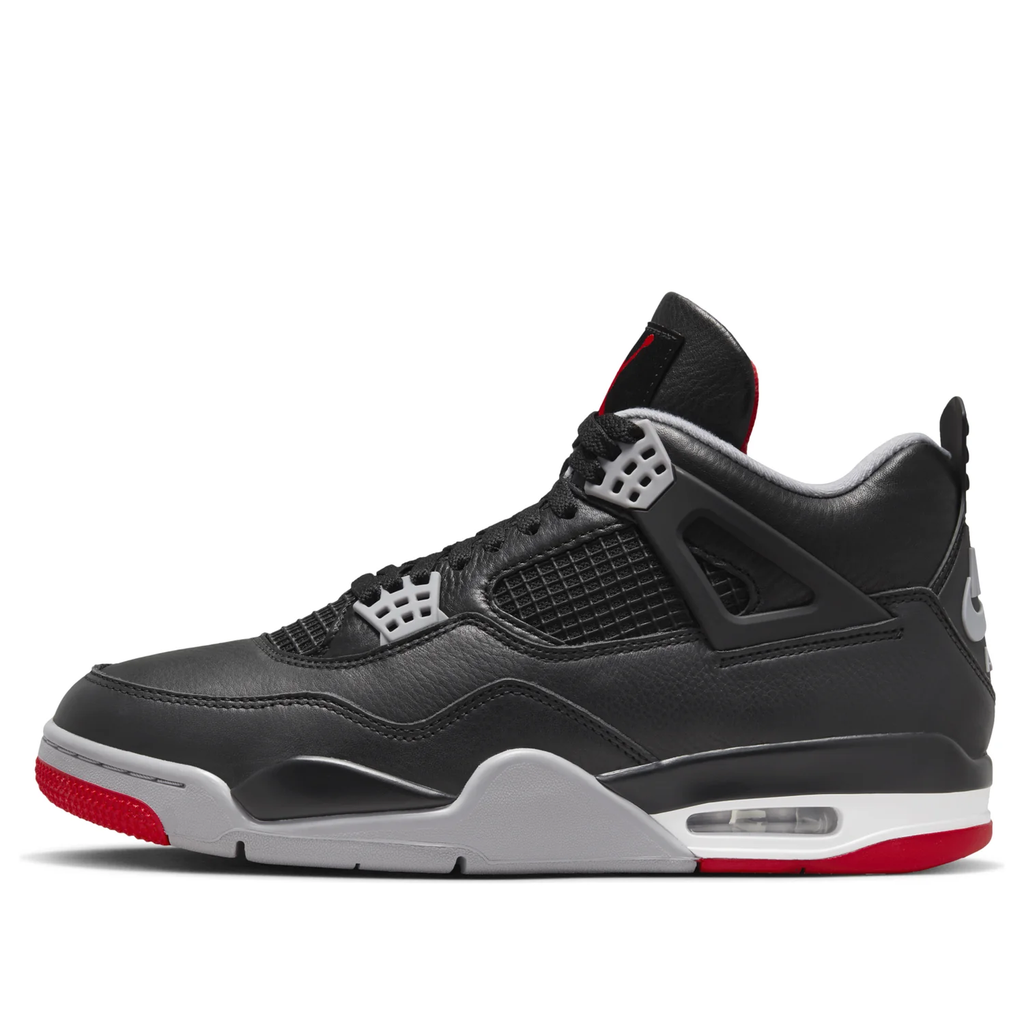 Nike Air Jordan 4 Retro Black Gray & Red Sneakers