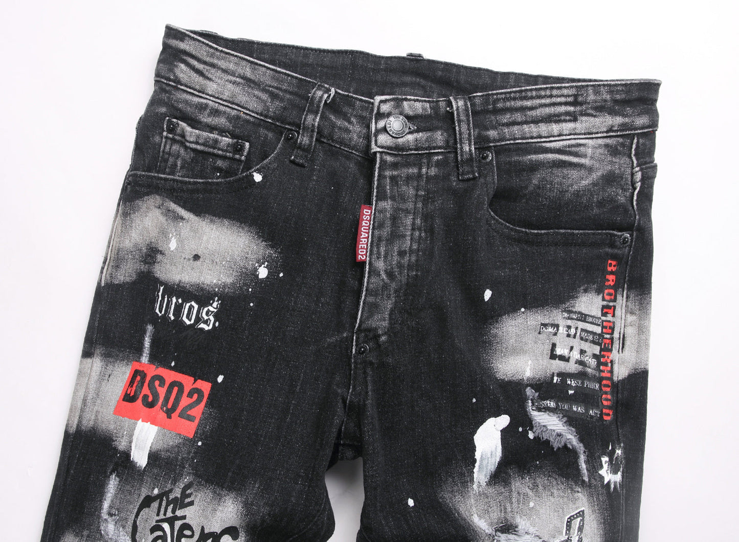 DSQ2 2026 Spring/Summer Men's Wide-Leg Distressed Denim Jeans