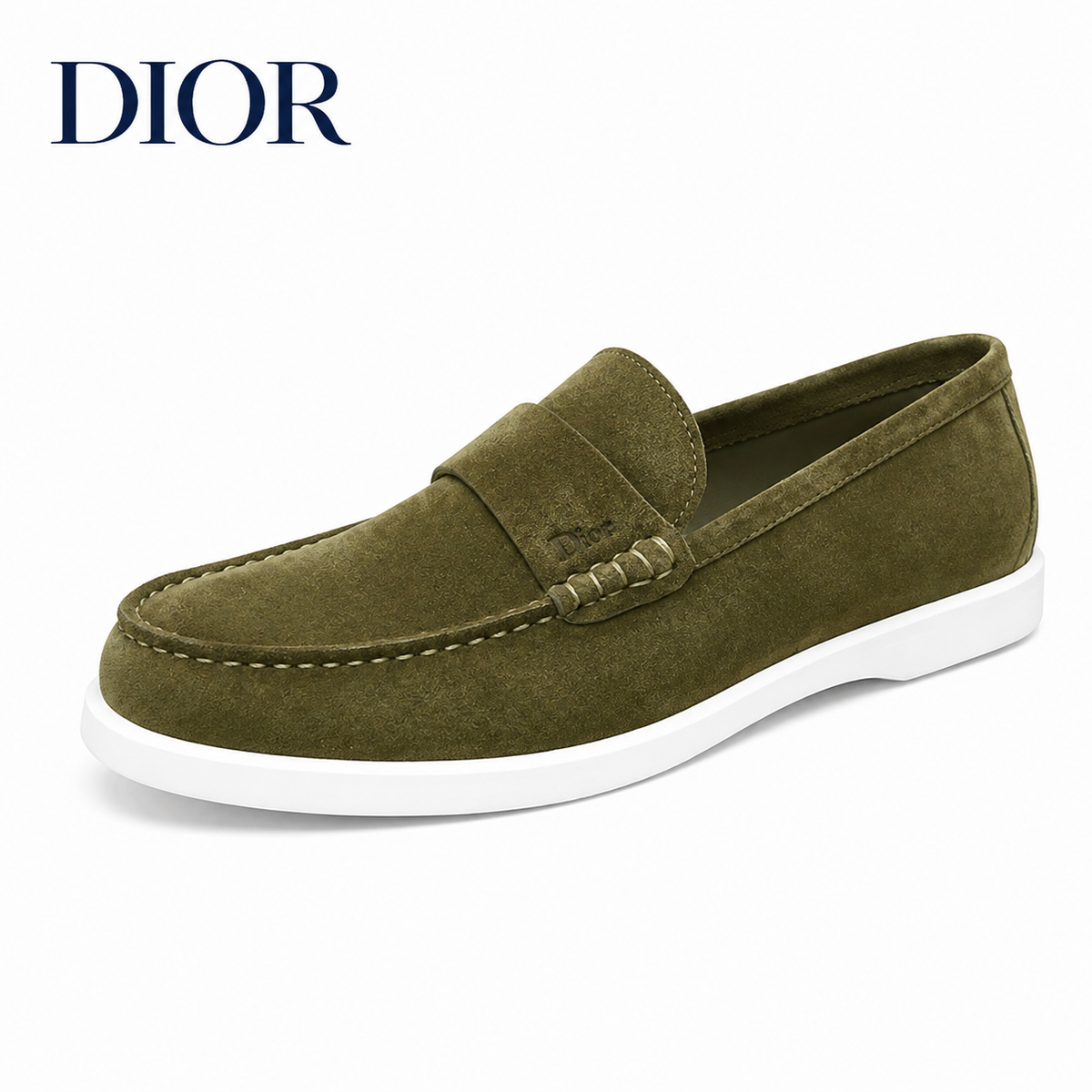 Dior Men's Suede & Leather Slip-On Shoes, Style 426744