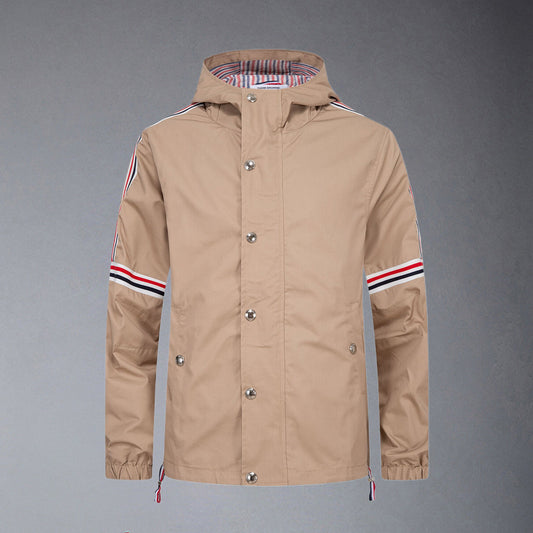 Thom Browne  Khaki Hooded Jacket