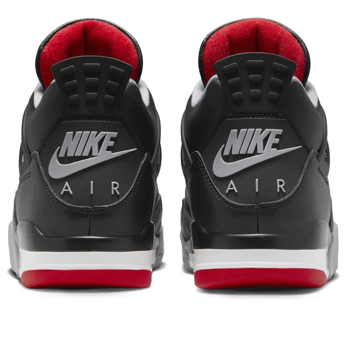 Nike Air Jordan 4 Retro Black Gray & Red Sneakers