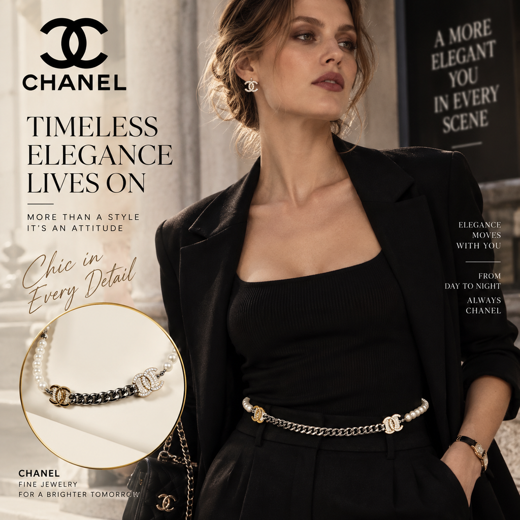 CHANEL P125 Pearl & Chain Double-C Necklace with Two-Tone Charms
