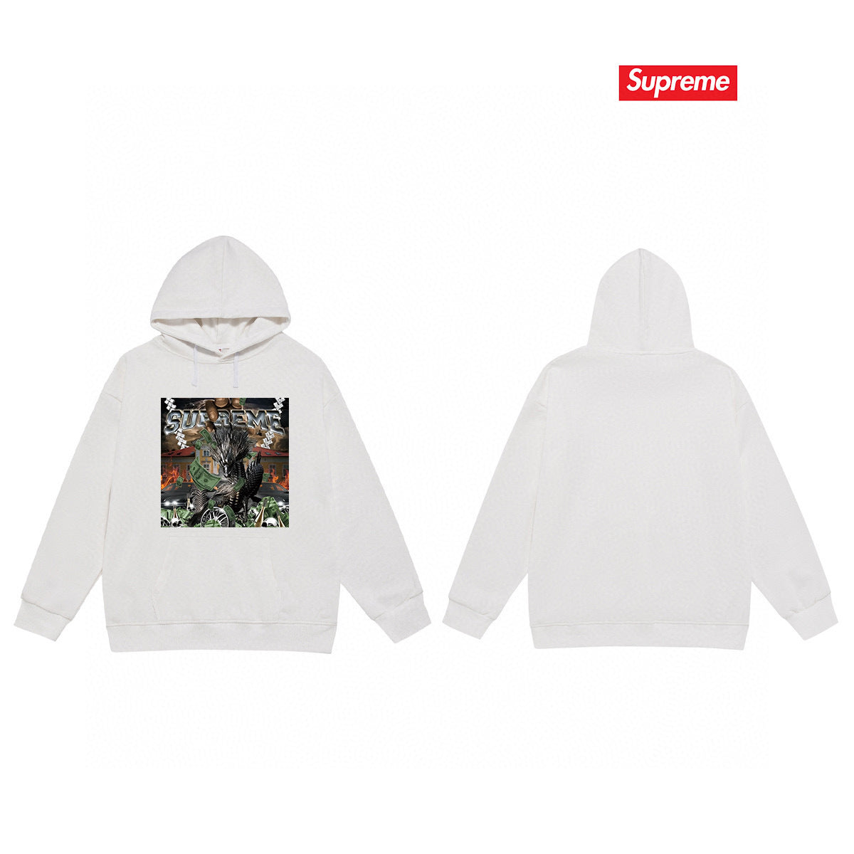 Supreme Unisex Casual Hoodie