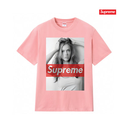 Supreme Print Casual T-Shirt (Unisex）