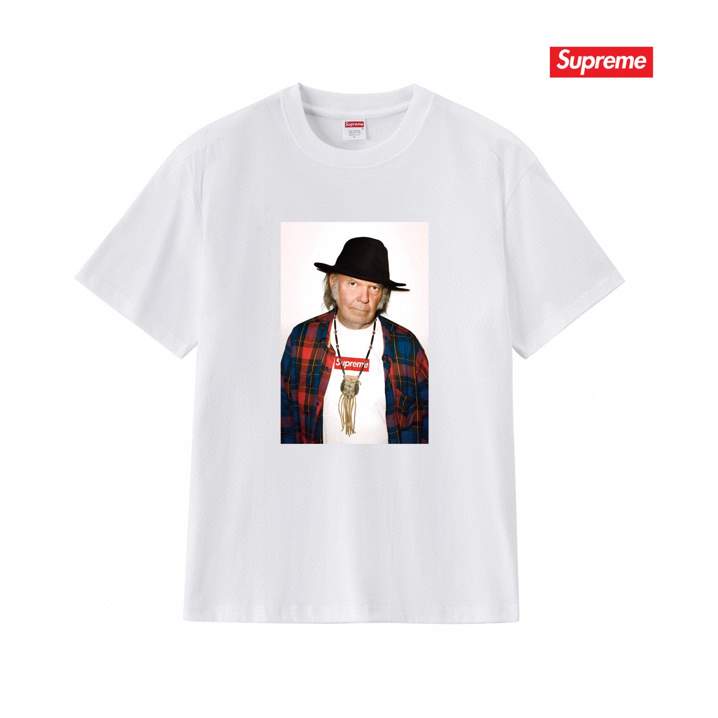 Supreme Print Casual T-Shirt (Unisex）