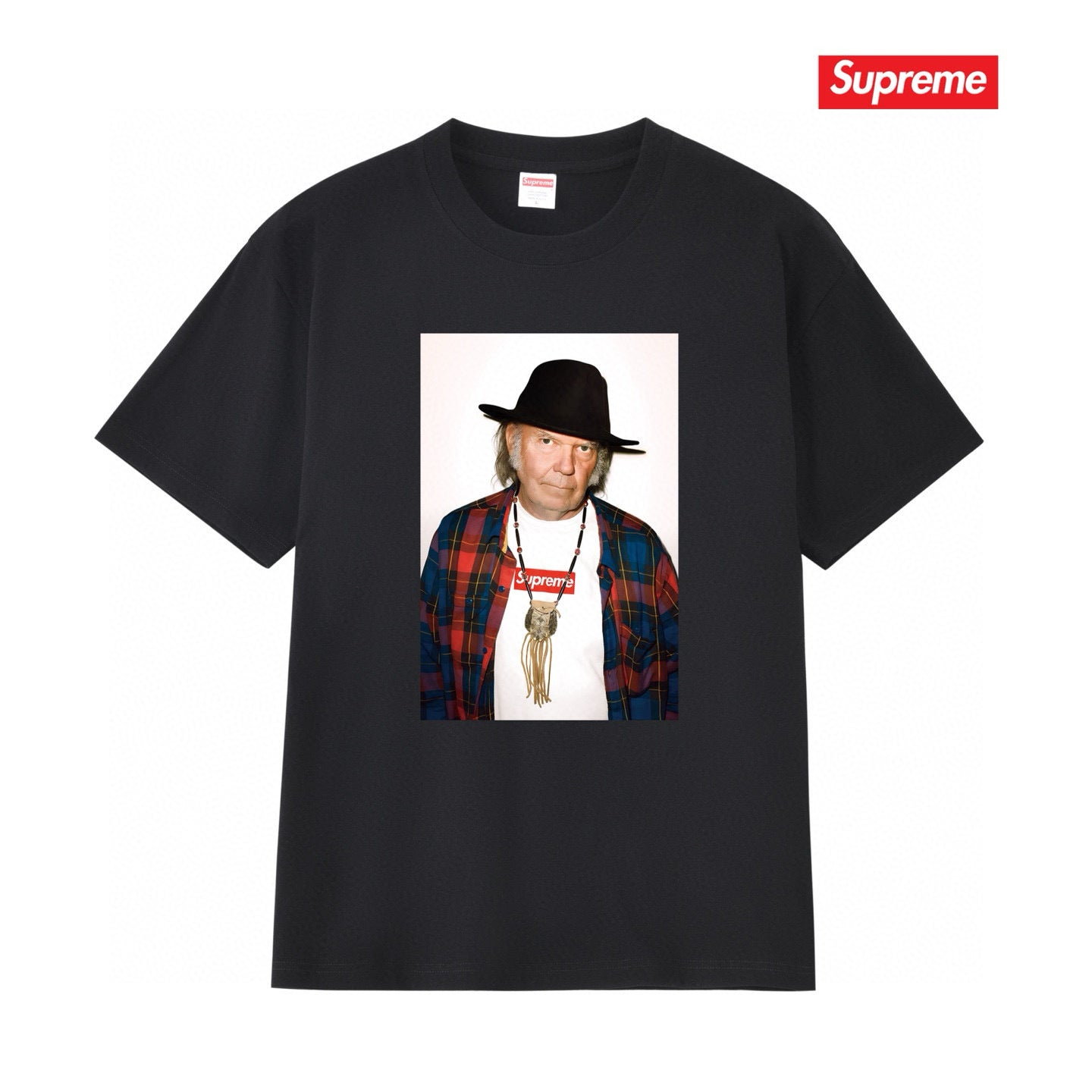 Supreme Print Casual T-Shirt (Unisex）