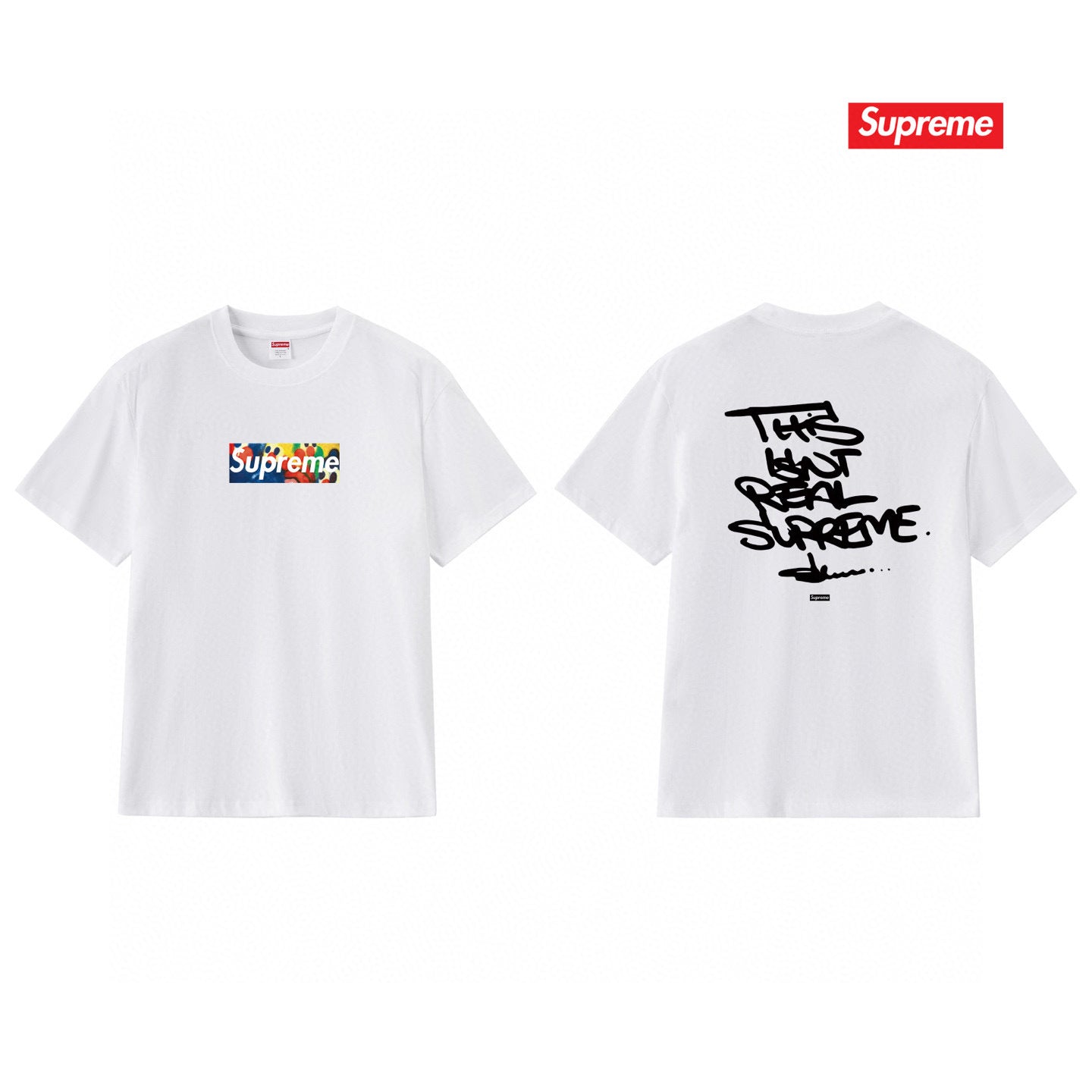 Supreme Logo Casual T-Shirt (Unisex）