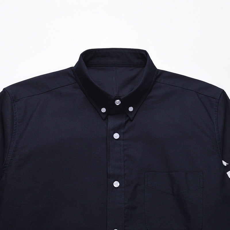Thom Browne 4-Bar Embroidery Shirt