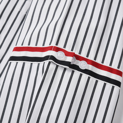 Thom Browne 4-Bar Stripes Shirt