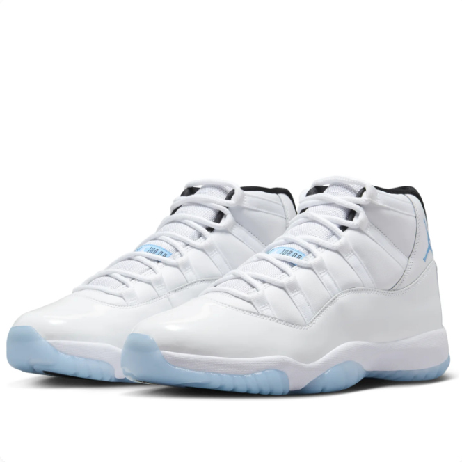Nike Air Jordan 11 Retro White & Icy Blue Sneakers