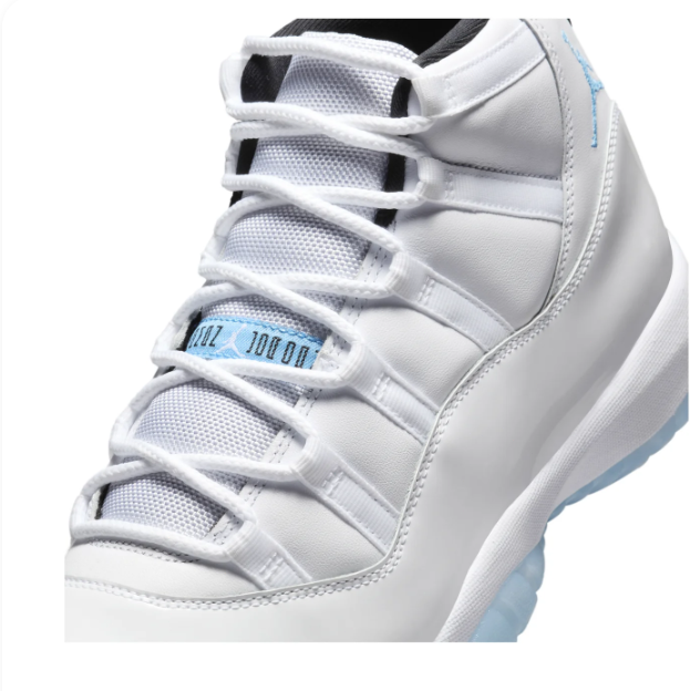Nike Air Jordan 11 Retro White & Icy Blue Sneakers