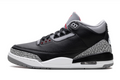 Nike Air Jordan 3 Retro Black Gray & Red Sneakers