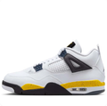 Nike Air Jordan 4 Retro White Black & Yellow Sneakers