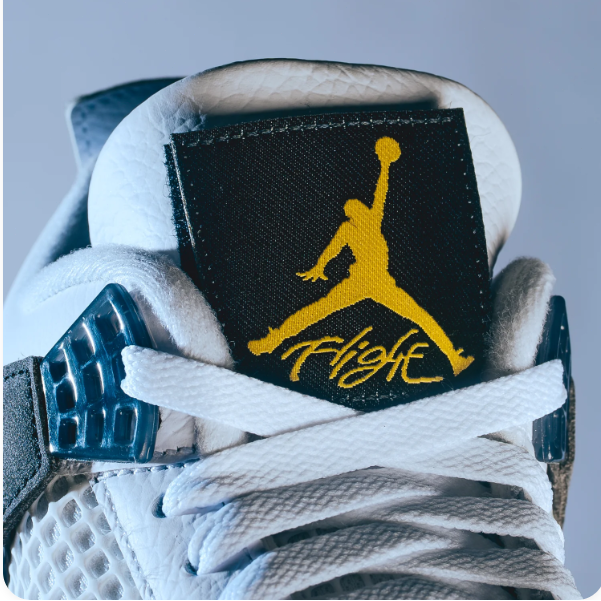 Nike Air Jordan 4 Retro White Black & Yellow Sneakers