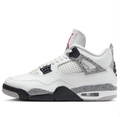 Nike Air Jordan 4 Retro White Gray & Black Sneakers