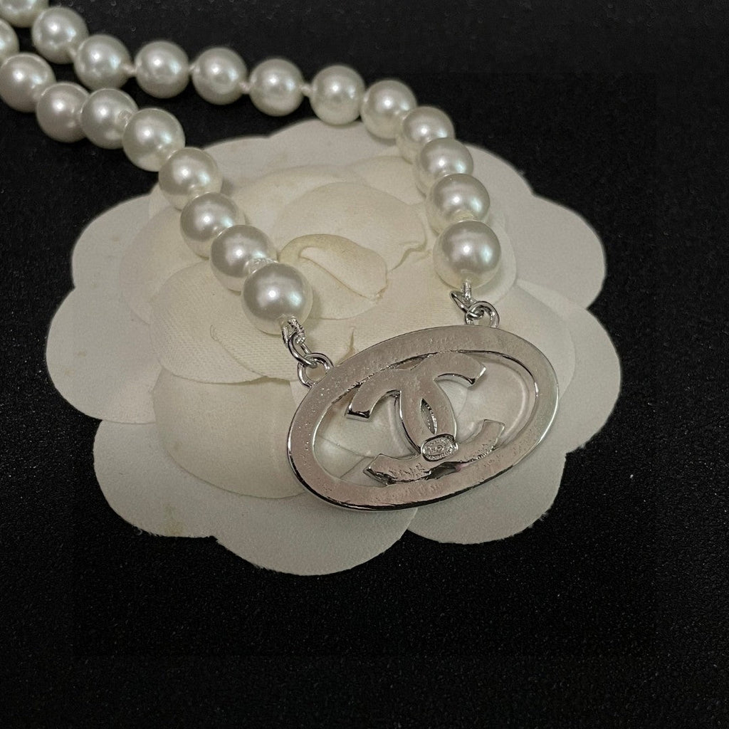 CHANEL P105 Pearl Double-C Necklace