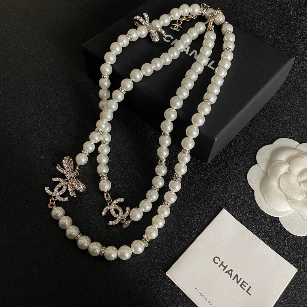 CHANEL P135 Pearl Long Necklace