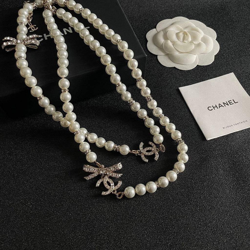 CHANEL P135 Pearl Long Necklace