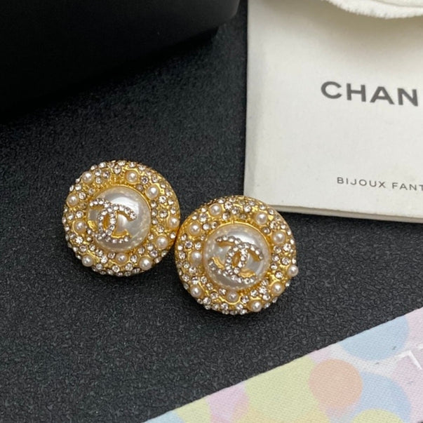 CHANEL Pearl Earrings