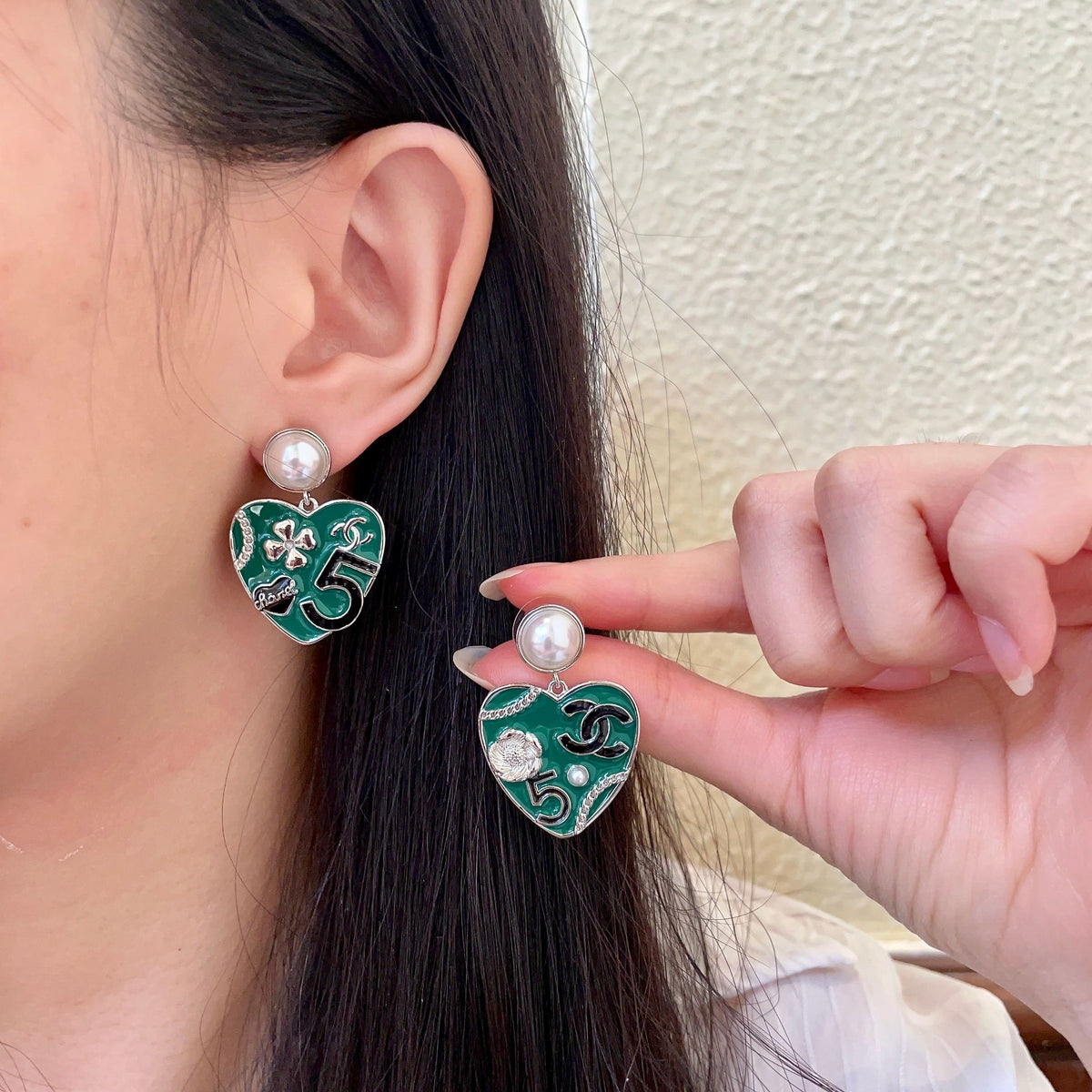 CHANEL P95 Pearl Double-C Earrings
