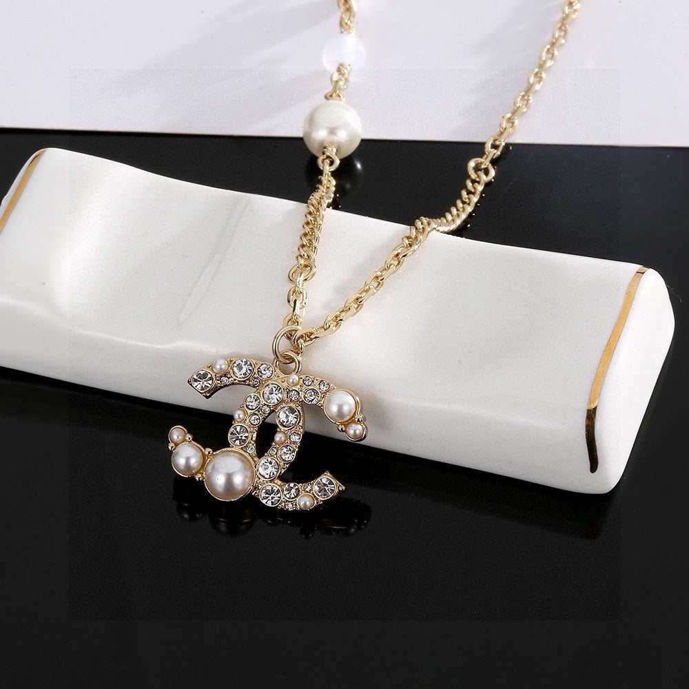 SWAROVSKI P60 Pearl Crystal Double-C Choker Necklace