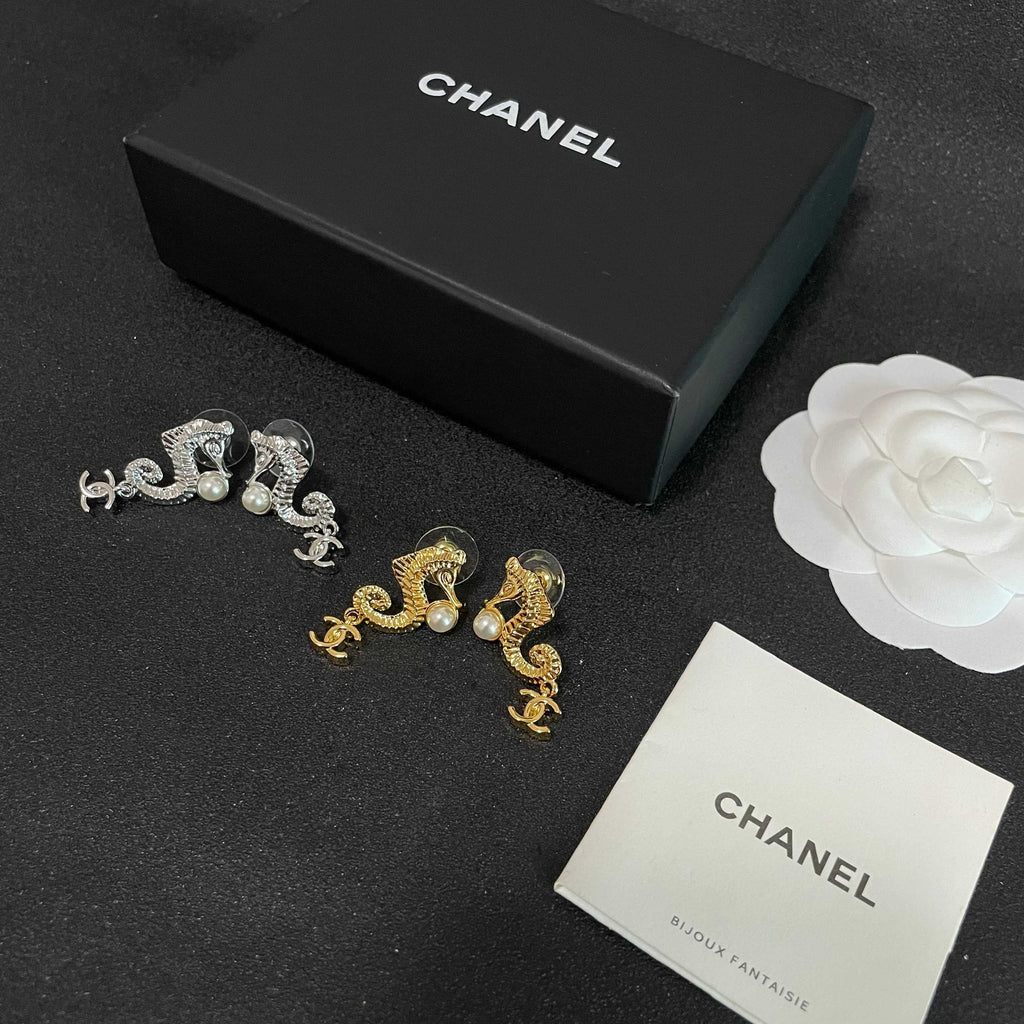 CHANEL P80 Pearl Double-C Earrings