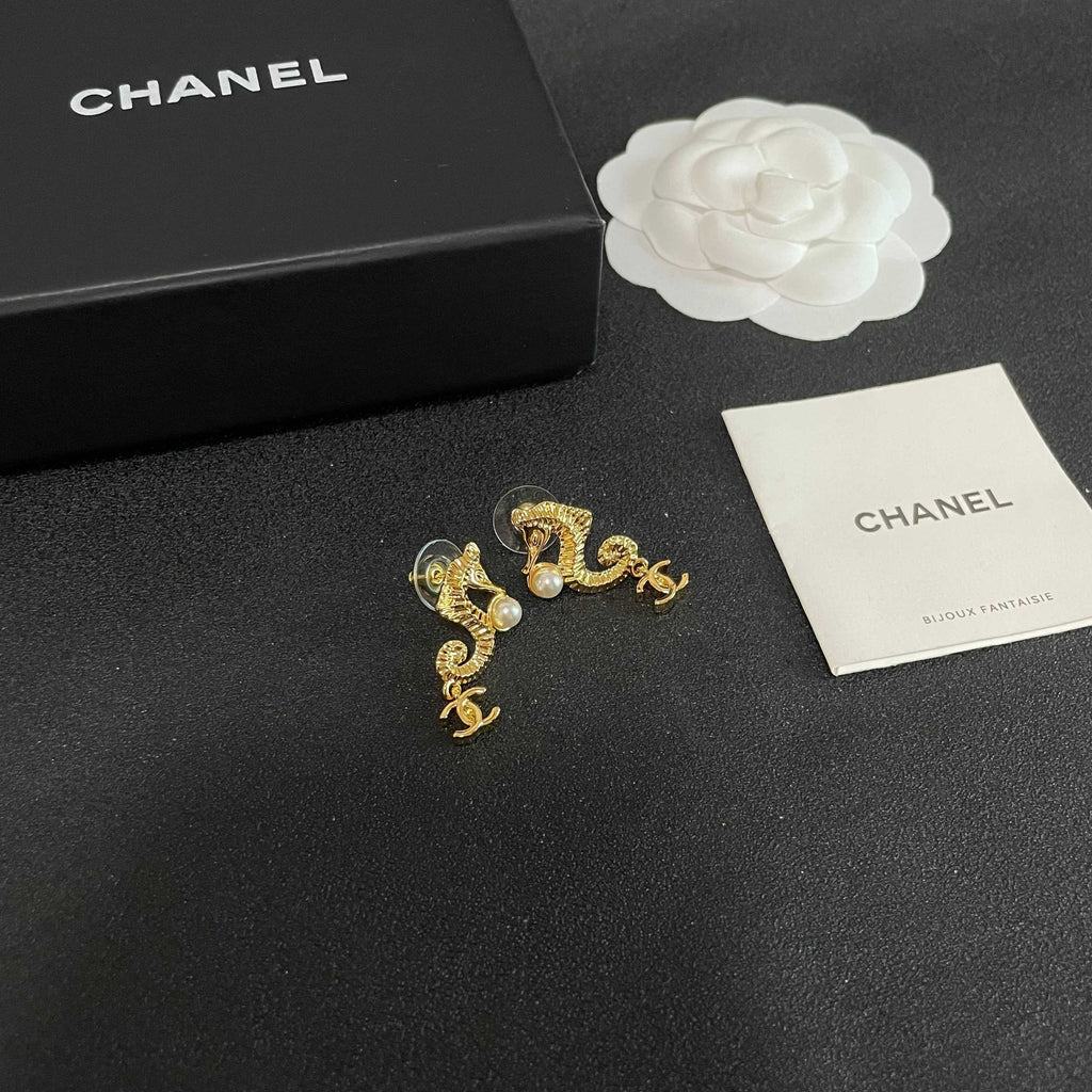 CHANEL P80 Pearl Double-C Earrings
