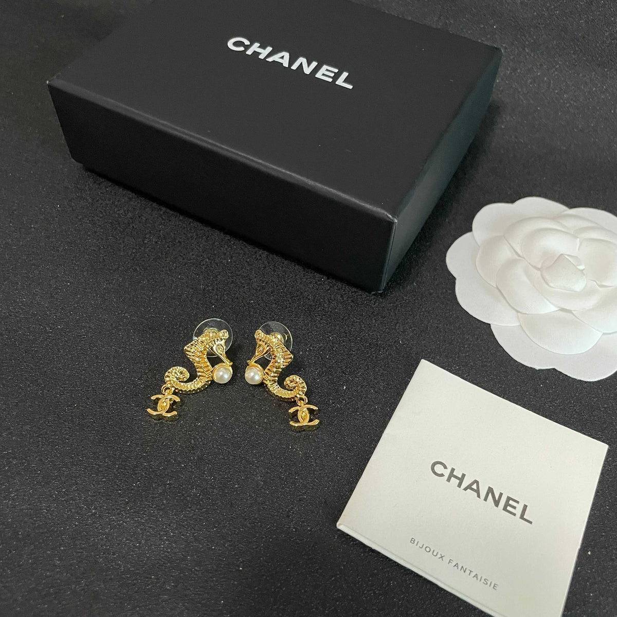 CHANEL P80 Pearl Double-C Earrings