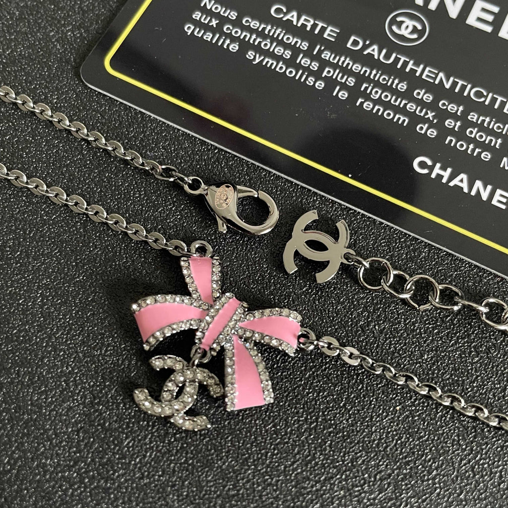 CHANEL P85 Double-C Bow Necklace