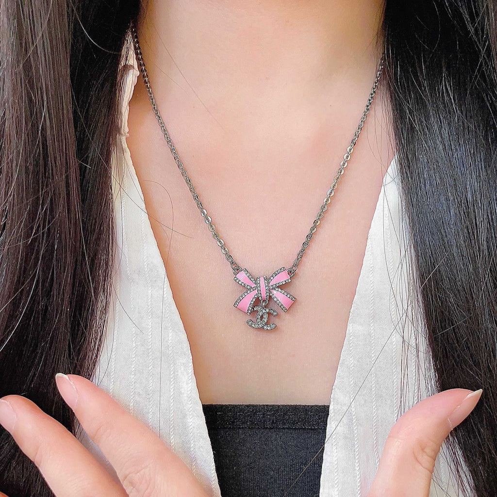 CHANEL P85 Double-C Bow Necklace