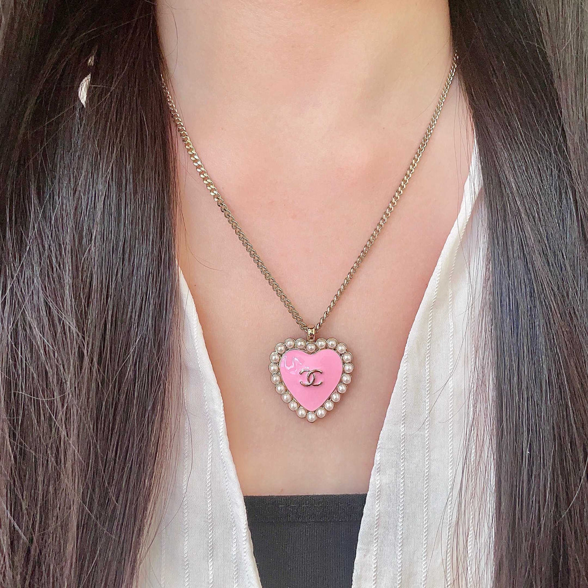 CHANEL P85 Pearl Double-C Necklace