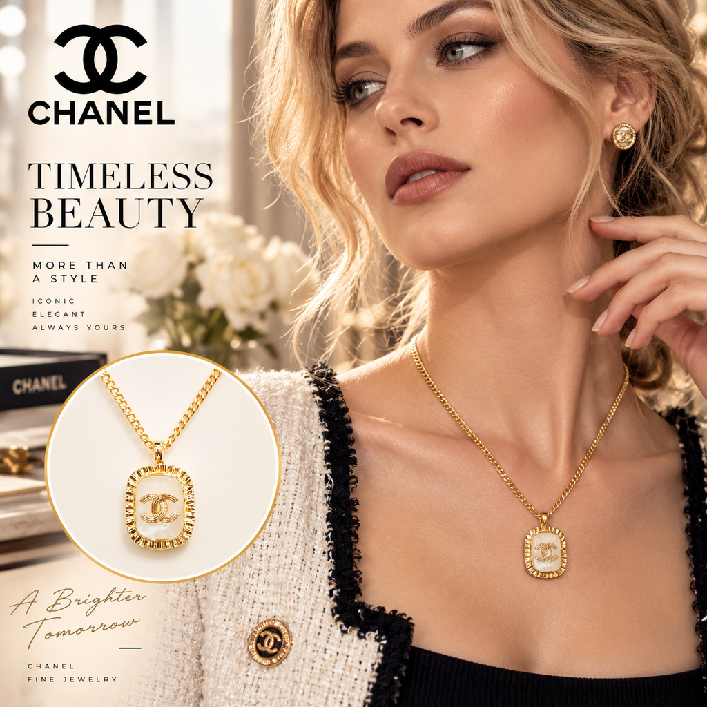CHANEL Gold-Tone CC Coin Pendant Necklace