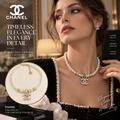 CHANEL Pearl Necklace with Crystal CC Pendant