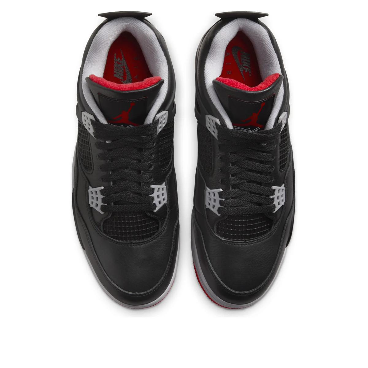 Nike Air Jordan 4 Retro Black Gray & Red Sneakers