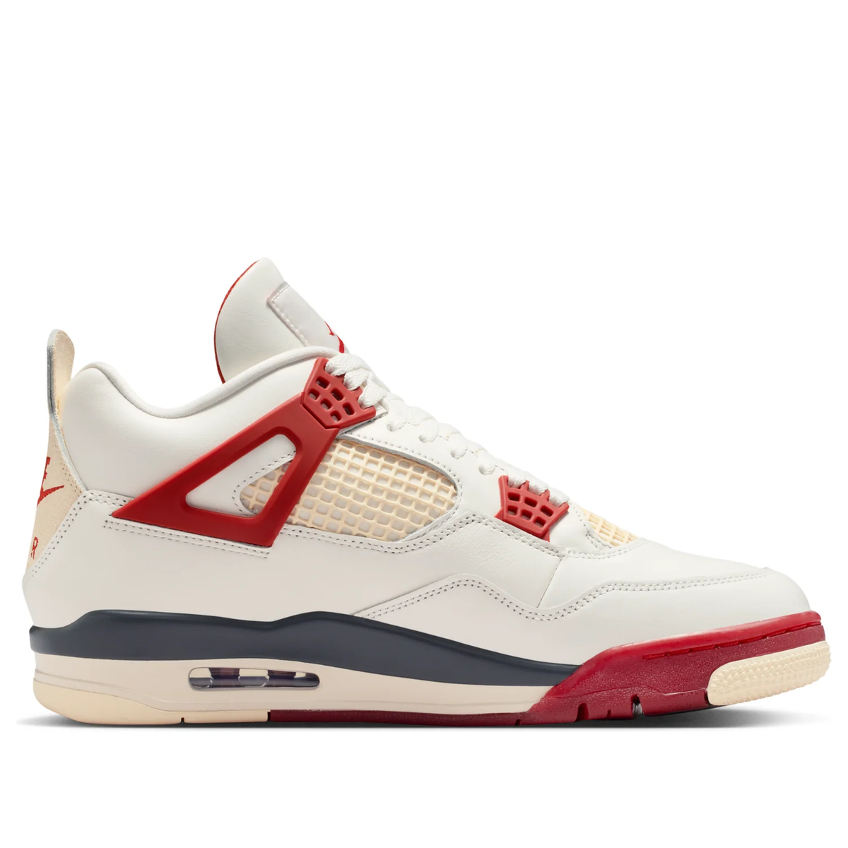 Nike Air Jordan 4 Retro Cream Red & Charcoal Sneakers